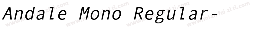 Andale Mono Regular字体转换